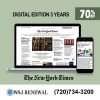 New York Times Digital Subscription for 3 Years with a 70% Off