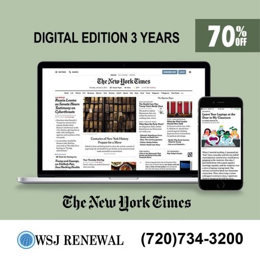 New York Times Digital Subscription for 3 Years with a 70% Off