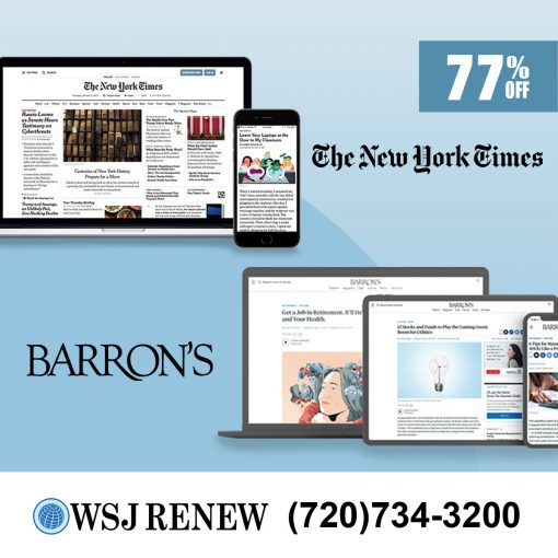 New York Times and Barron's News Subscription for 3 Years