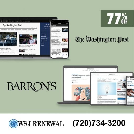 Barron's Newspaper and Washington Post Subscription for 3 Years