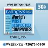 Barron's Newspaper Subscription for 1 Year for $230