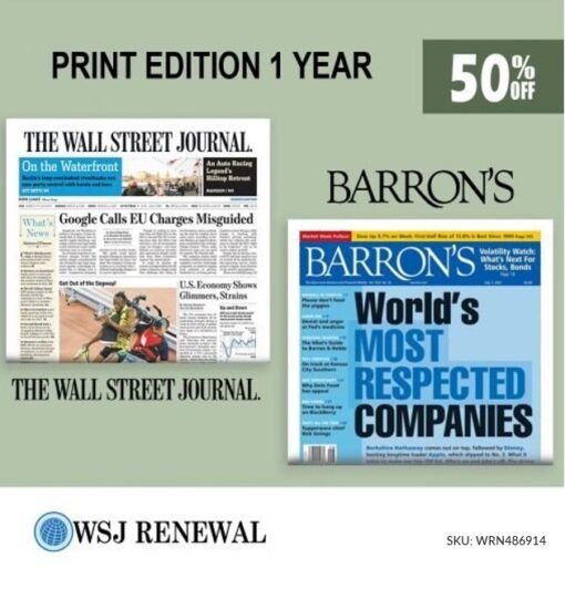 WSJ Newspaper and Barron’s Print SKU WRN486914